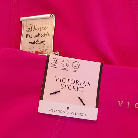 Victoria's Secret Leggings, Size 8, Wicked Rose - Picture 8 of 10